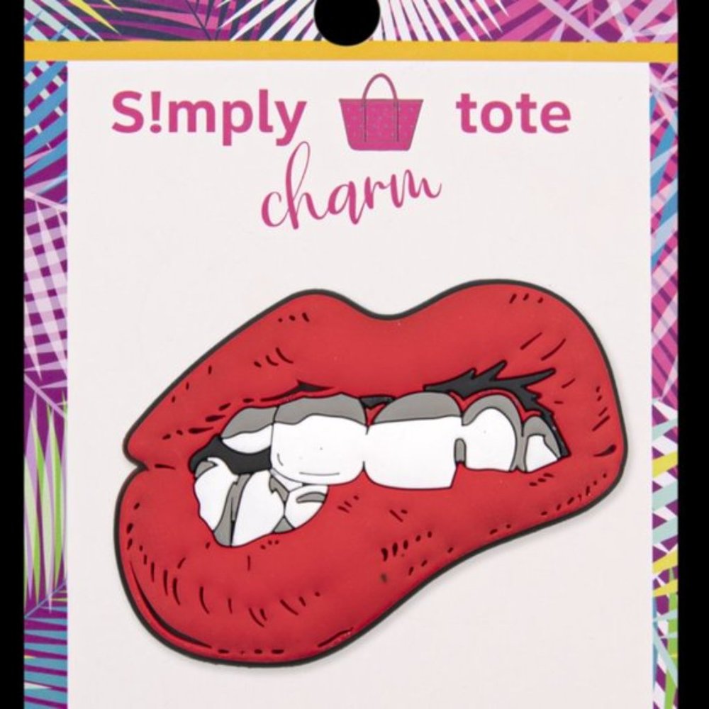 Lips tote bag charm